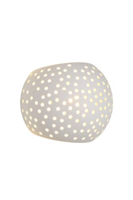 Lucide Light/White Gipsy Modern Half Round Plaster Wall - 1Xg9