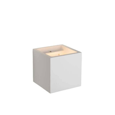 Lucide Gipsy Plaster Up & Down Wall Light White from B&Q