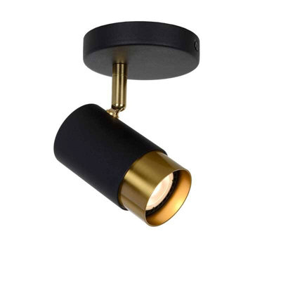 Lucide Floris Single Spotlight Black from B&Q