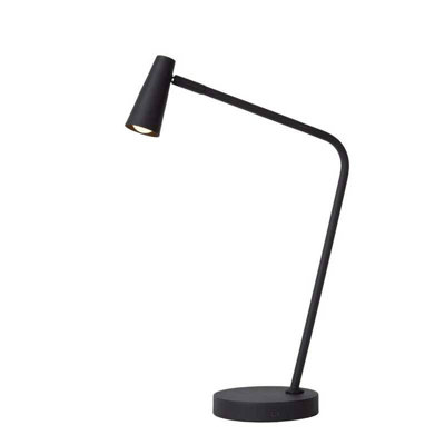 Lucide Stirling Usb Rechargeable Touch Desk Lamp Black from B&Q