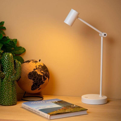 Lucide Tipik Usb Rechargeable Touch Desk Lamp White from B&Q
