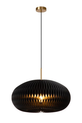 Lucide Armoni Pendant Light Diameter 52Cm 1Xe27Black from B&Q