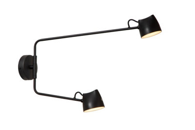 Lucide Milne Wall LightLed Dim. 2700KBlack from B&Q