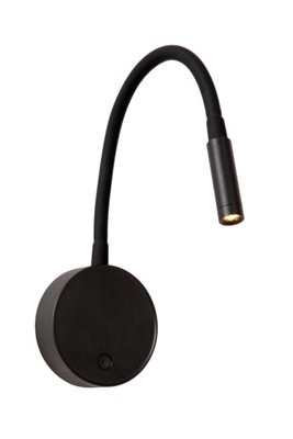 Lucide Premium Asja Rechargeable Wall Spot, Wall - Battery Pack- Led 3 Stepdim 2700K - Light/Black