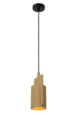 Lucide Ninja Pendant Light Diameter 11.5Cm 1Xe27Yellow from B&Q