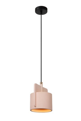 Lucide Ninja Pendant Light Diameter 16Cm 1Xe27Pink from B&Q