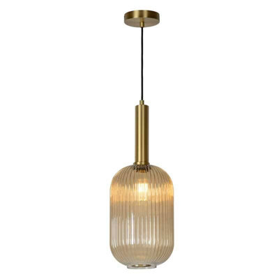 Lucide Maloto 20 Glass Ceiling Pendant Light Amber from B&Q
