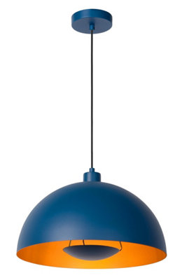 Lucide Siemon Modern Pendant Light 40Cm1Xe27Blue from B&Q