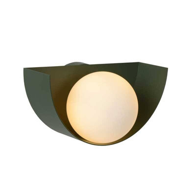 Lucide Benni Flush Wall Light Green from B&Q