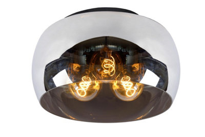 Lucide Olivia Ceiling Light Smoked Glass Lampshade Ø 40Cm - Image 4