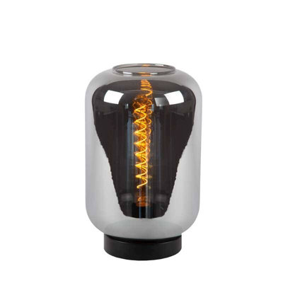 Lucide Joanet Modern Table Lamp 22Cm1Xe27Smoke Grey from B&Q