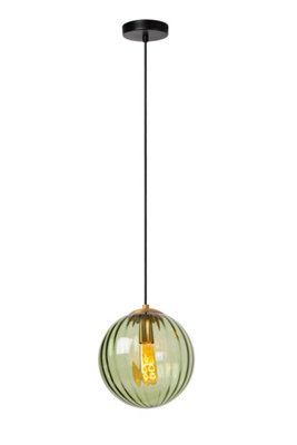 Lucide Monsaraz Retro Pendant Light - 25cm - Green - 1x E27 - Image 6