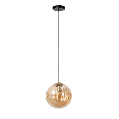 Lucide Monsaraz Ceiling Pendant Light Amber from B&Q