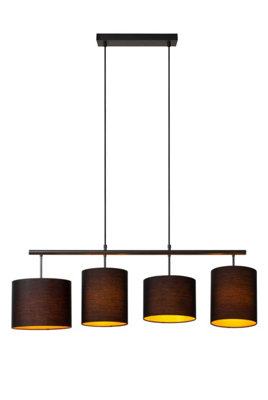 Lucide MayaPendant Light4Xe27Black from B&Q