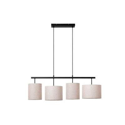 Lucide Maya 4 Light Bar Ceiling Pendant Light Cream from B&Q