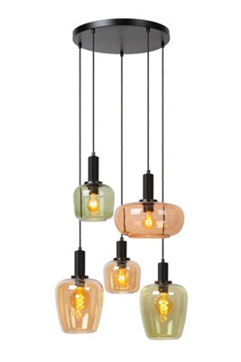 Lucide Ilona Pendant Light, Glass, Multicoloured, Ø 45 Cm, 5-Bulb - Image 5