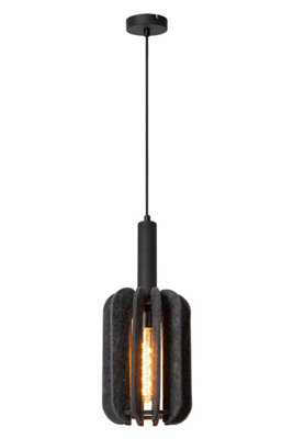 Lucide RAFAL - Pendant light - 20 cm - 1xE27 - Grey - Image 6