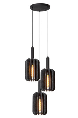 Netlighting Unisex Grey Lucide Rafal Pendant Light 50 Cm 3Xe27 Size 3 - Image 6