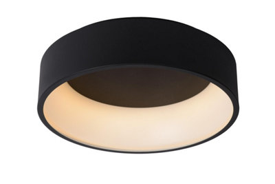 B&Q -  Talowe Led Modern Flush Ceiling Light 45.5Cm- Led Dim.1X30W 3000KBlackSpecial Offer
