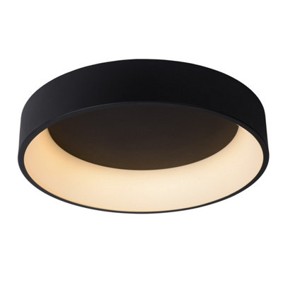 Lucide Talowe Led Modern Flush Ceiling Light 60CmLed Dim.1X42W 3000KBlack from B&Q