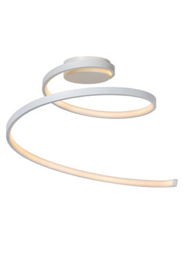 Lucide Maxence Modern Flush Ceiling Light 46CmLed Dim.1X24W 3000K3 StepdimWhite from B&Q