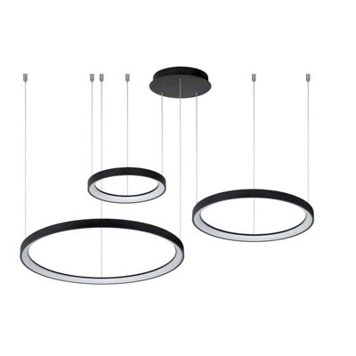 Lucide Vidal 120W Led Single Pendant Black from B&Q