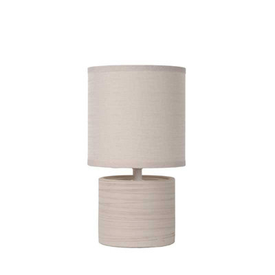 Lucide Greasby Ceramic Table Lamp Natural from B&Q