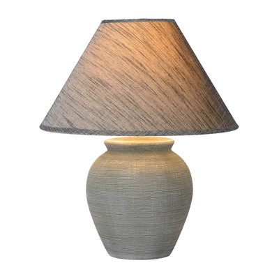 Lucide Ramzi Ceramic Large Table Lamp Grey from B&Q