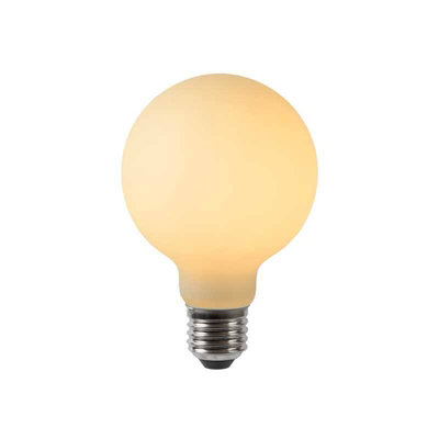 Lucide 5W Dimmable Led Opal Decorative Filament 80mm Globe BulbScrew Cap  2700K Warm White from B&Q