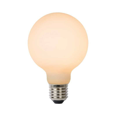 Lucide 8W Led Dimmable Opal Decorative Filament 125mm Globe BulbScrew Cap  2700K Warm White from B&Q