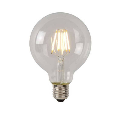 Lucide G80 7W Led Decorative Filament Globe BulbScrew Cap  2700K Warm White from B&Q
