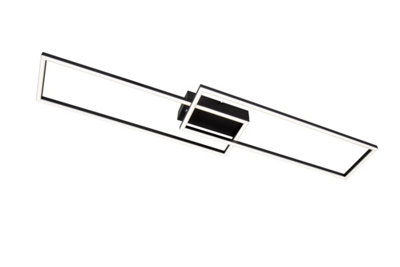 Lucide Arianne Flush Ceiling LightLed Cct 1X23W 2700K/4000KBlack from B&Q