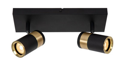 Lucide Gorik Ceiling Spotlight2Xgu10Black from B&Q
