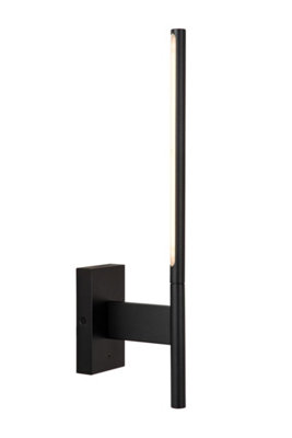 Lucide Finan Wall LightLed 2700KWith Usb Charging PointBlack from B&Q