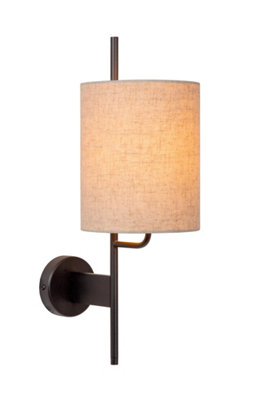 Lucide Magic Wall Light1Xe27With Usb Charging PointBlack from B&Q