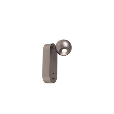 Lucide Montana Led Reading Light With Usb Charging Port Grey from B&Q