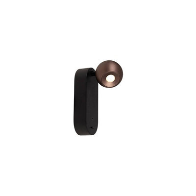 Lucide Montana Led Reading Light With Usb Charging Port Coffee from B&Q