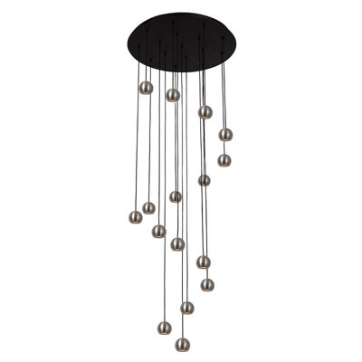 Lucide Montana Led 16 Light Cluster Ceiling Pendant Light With Remote Control Grey from B&Q