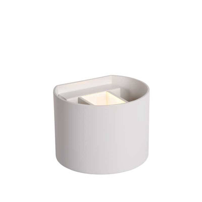 Lucide Axi Curve Bathroom Led Up & Down Wall Light White from B&Q