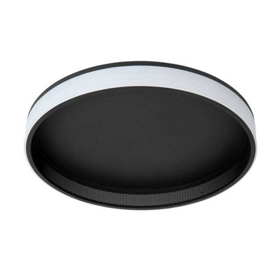 Lucide Estreja Led Flush Ceiling Light Black from B&Q