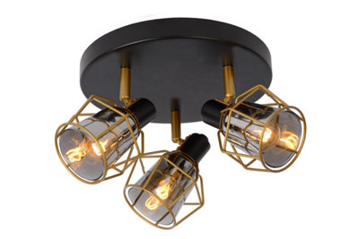 Lucide Nila Vintage Ceiling Spotlight 36Cm3Xe14Black from B&Q