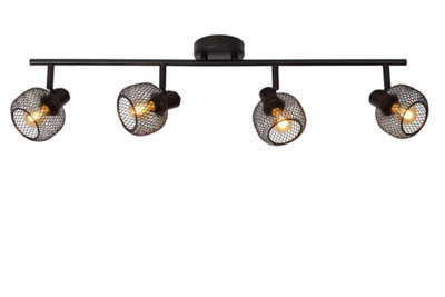 Lucide Maren Retro Ceiling Spotlight Bar4Xe14Black from B&Q