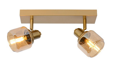 Bjorn Classic Twin Ceiling Spotlight - 2xE14 - Matt Gold, Brass - Image 6