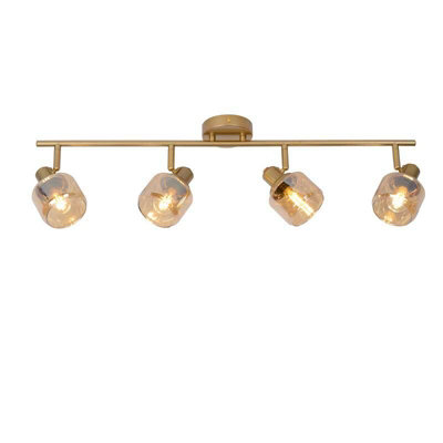 B&Q -  Bjorn 4 Light Spotlight Bar Matt Gold