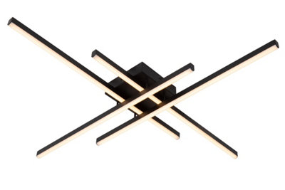 Lucide Novak Flush Ceiling LightLed Dim. Cct 1X42W 2700K/4000KBlack from B&Q