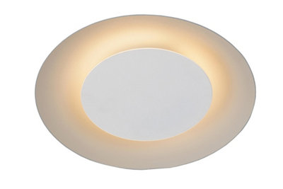 B&Q -  Foskal Modern Flush Ceiling Light 21.5Cm- Led1X6W 2700KWhite