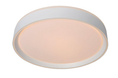 B&Q -  Nuria Modern Flush Ceiling Light 30CmLed Dim.1X18W 2700K3 StepdimWhite