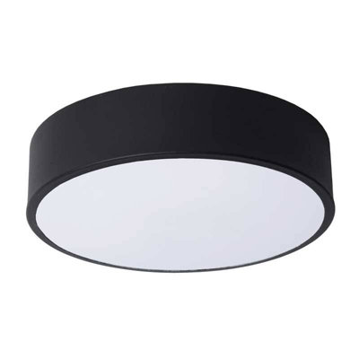 Lucide Unar 36W Led Flush Light 200 mm Black from B&Q