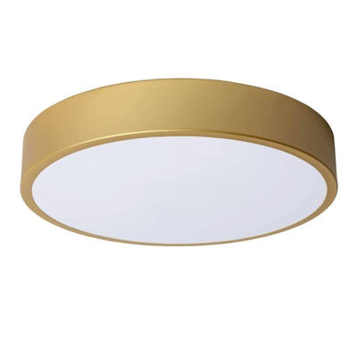 Lucide Unar 36W Led Flush Light 300 mm Matt Gold from B&Q