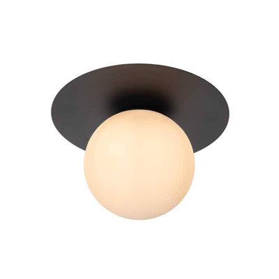 Lucide Tricia Flush Light Black from B&Q